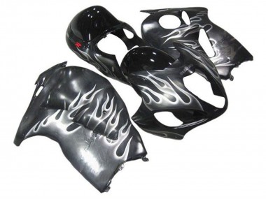 Buy 1996-2007 Suzuki GSXR 1300 Hayabusa Motorcycle Fairings - Grey Black White Flame UK