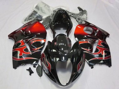 Buy 1996-2007 Suzuki GSXR 1300 Hayabusa Motorcycle Fairings - Glossy Black Red Tribal UK