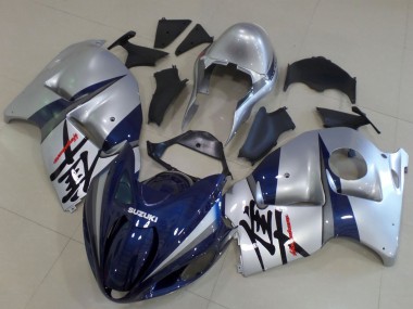 Buy 1996-2007 Suzuki GSXR 1300 Hayabusa Motorcycle Fairings - Silver Dark Blue UK
