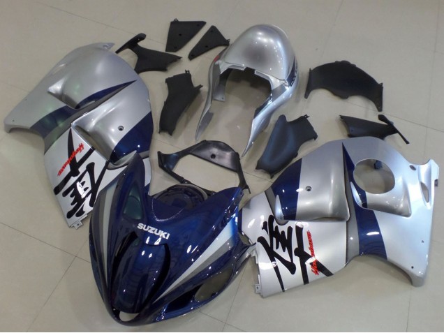 1996-2007 Suzuki GSXR 1300 Hayabusa Motorcycle Fairings - Silver Dark Blue UK