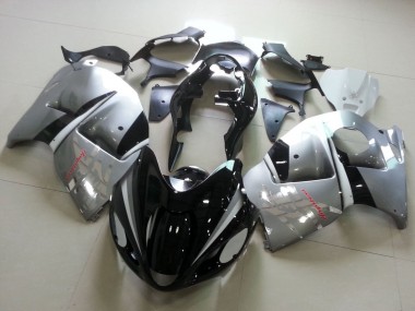 Buy 1996-2007 Suzuki GSXR 1300 Hayabusa Motorcycle Fairings - Glossy Black Silver Chrome UK