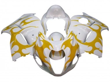 Buy 2008-2020 White Yellow Tribal Suzuki GSXR 1300 Hayabusa Motorcycle Fairings UK