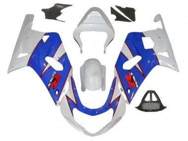 Buy 2000-2002 Suzuki GSXR1000 Motorcycle Fairings - White Blue Red Pinstripe UK