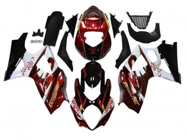 2005-2006 Suzuki GSXR 1000 Motorcycle Fairings - Black Red White Gold UK