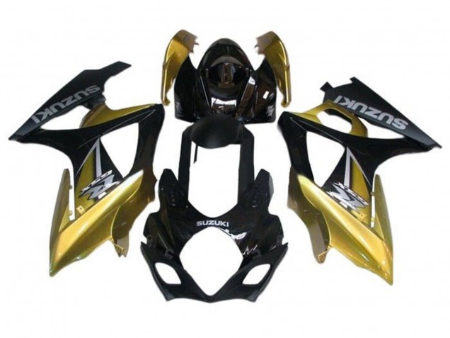 2005-2006 Suzuki GSXR 1000 Motorcycle Fairings - Black Gold Silver UK