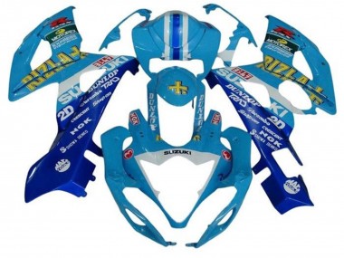 Buy 2005-2006 Suzuki GSXR 1000 Motorcycle Fairings - Blue White Stripe Rizla UK