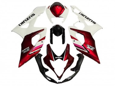 Buy 2005-2006 Suzuki GSXR 1000 Motorcycle Fairings - White Candy Red Black UK
