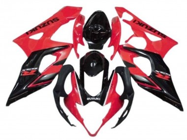 Buy 2005-2006 Suzuki GSXR 1000 Motorcycle Fairings - Red Glossy Black Stripe UK