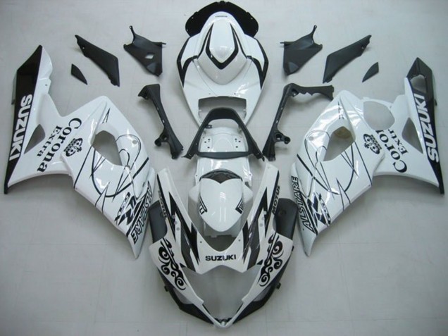 2005-2006 Suzuki GSXR 1000 Motorcycle Fairings - White Black Alstare Corona UK