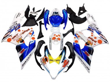 Buy 2005-2006 Suzuki GSXR 1000 Motorcycle Fairings - White Blue Orange Yellow Dark Dog UK