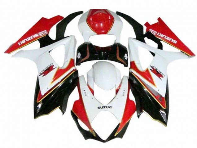 2005-2006 Suzuki GSXR 1000 Motorcycle Fairings - White Red Black Gold UK