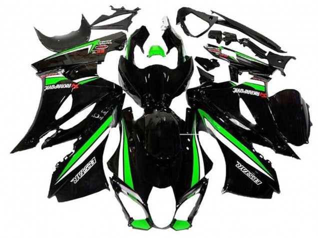 2017-2025 Suzuki GSXR1000 Motorcycle Fairings - Black Green White Stripe UK