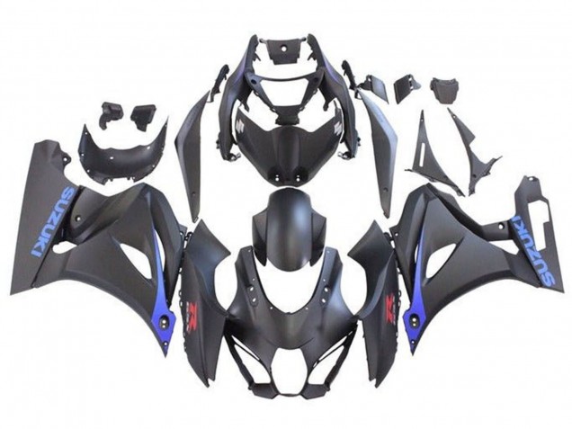 2017-2025 Suzuki GSXR1000 Motorcycle Fairings - Matte Black Blue UK
