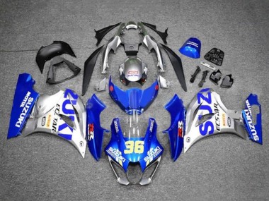Buy 2017-2025 Suzuki GSXR1000 Motorcycle Fairings - Blue Silver Ecstar 36 UK