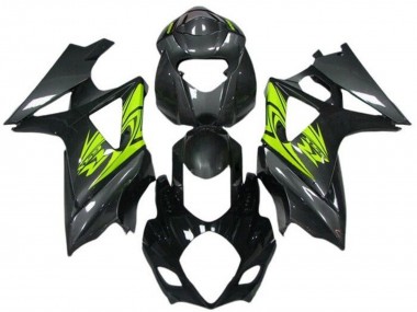 Buy 2007-2008 Suzuki GSXR 1000 Motorcycle Fairings - Black Neon Yellow UK