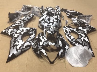 Buy 2007-2008 Suzuki GSXR 1000 Motorcycle Fairings - Black White Grey Camouflage UK