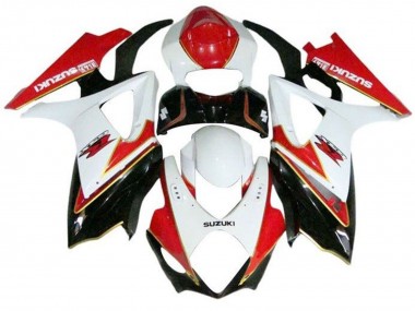 Buy 2007-2008 Suzuki GSXR 1000 Motorcycle Fairings - White Red Gold Black UK