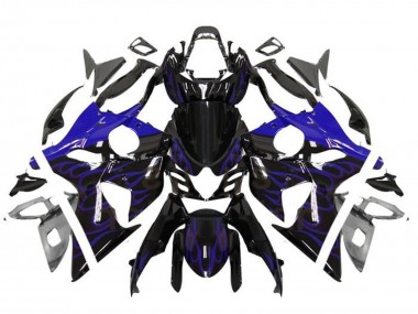Buy 2009-2016 Suzuki GSXR 1000 Motorcycle Fairings - Glossy Black Blue Flame UK