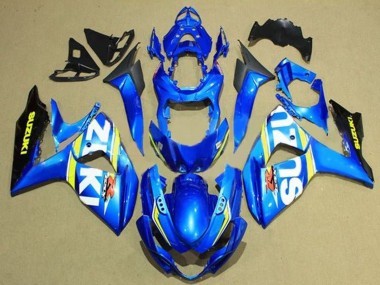Buy 2009-2016 Suzuki GSXR 1000 Motorcycle Fairings - Blue White Yellow Stripe Black UK