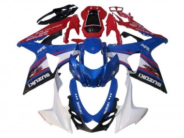 Buy 2009-2016 Suzuki GSXR 1000 Motorcycle Fairings - Blue White Red Black Stripe UK
