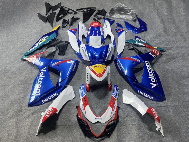 2009-2016 Suzuki GSXR 1000 Motorcycle Fairings - White Blue Red Yellow Voltcom UK