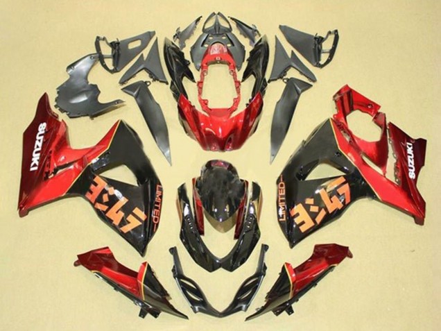 2009-2016 Suzuki GSXR 1000 Motorcycle Fairing Kits - Red Black UK