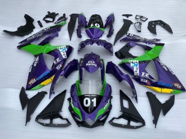 Buy 2009-2016 Suzuki GSXR 1000 Motorcycle Fairings - Purple Green Black Yellow 01 UK