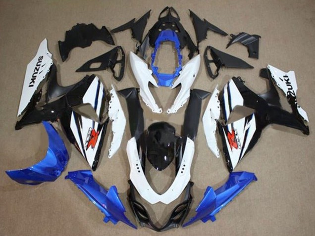 2009-2016 Suzuki GSXR 1000 Motorcycle Fairings Kit - White Blue Black UK