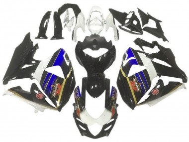 Buy 2009-2016 Suzuki GSXR 1000 Motorcycle Fairings - White Blue Black Gold Stripe UK
