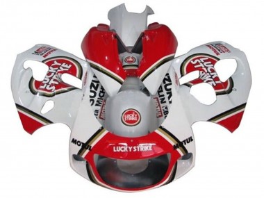 Buy 1996-2000 Suzuki GSXR 600 / GSXR 750 Motorcycle Fairings - White Red Lucky Strike UK
