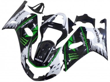 Buy 2001-2003 Suzuki GSXR 600 / GSXR 750 Motorcycle Fairings - White Black Green Monster UK
