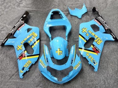 Buy 2001-2003 Suzuki GSXR 600 / GSXR 750 Motorcycle Fairings - Light Blue Yellow Black Black Rizla UK