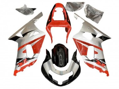 Buy 2001-2003 Suzuki GSXR 600 / GSXR 750 Motorcycle Fairings - Silver Red Glossy Black UK