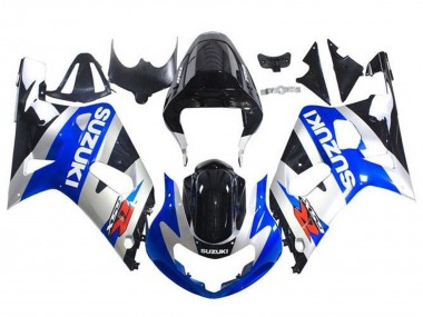 Buy 2001-2003 Suzuki GSXR 600 / GSXR 750 Motorcycle Fairings - Blue Silver Glossy Black UK