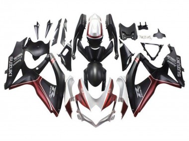 Buy 2008-2010 Suzuki GSXR 600 / GSXR 750 Motorcycle Fairings - White Red Matte Black UK