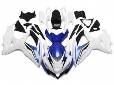 Buy 2008-2010 Suzuki GSXR 600 / GSXR 750 Motorcycle Fairing - White Blue Black UK