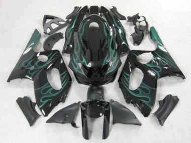 Buy 1996-2007 Yamaha YZF600R Thundercat Motorcycle Fairings - Black Green Flame UK