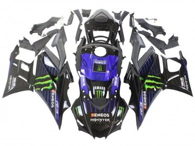 Buy 2019-2021 Yamaha YZF R3/R25 Motorcycle Fairings - Blue Glossy Black Green ENEOS Monster UK