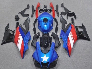Buy 2019-2021 Yamaha YZF R3/R25 Motorcycle Fairings - Blue Red White Star UK