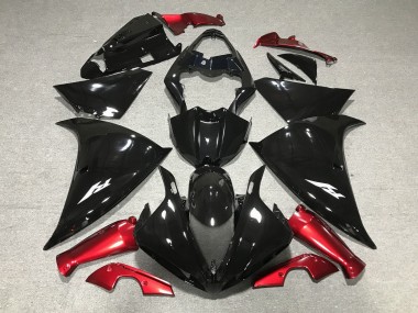 Buy 2009-2011 Yamaha YZF 1000 R1 Motorcycle Fairings - Glossy Black Red UK