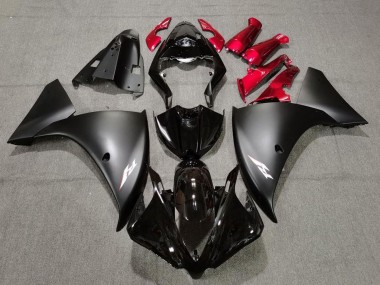 Buy 2009-2011 Yamaha YZF 1000 R1 Motorcycle Fairings - Glossy Black Matte Black Red UK