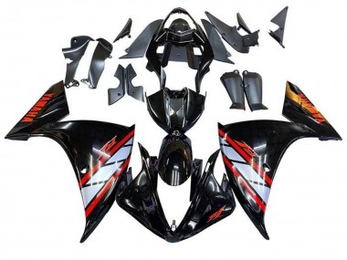 Buy 2009-2011 Yamaha YZF 1000 R1 Motorcycle Fairings - Glossy Black Silver Red Stripe UK
