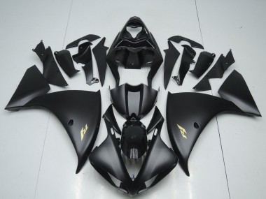 Buy 2009-2011 Yamaha YZF 1000 R1 Motorcycle Fairings - Matte Black Gold Decal UK