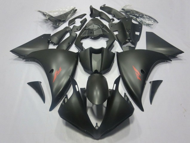 2009-2011 Yamaha YZF 1000 R1 Motorcycle Fairings - Matte Black Red Decal UK