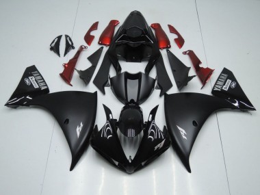 Buy 2009-2011 Yamaha YZF 1000 R1 Motorcycle Fairings - Glossy Black Matte Black White Decal Red UK