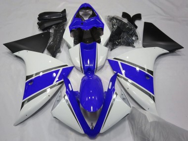 Buy 2009-2011 Yamaha YZF 1000 R1 Motorcycle Fairings - White Blue Silver Matte Black UK
