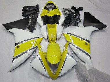 Buy 2009-2011 Yamaha YZF 1000 R1 Motorcycle Fairings - White Yellow Matte Black UK