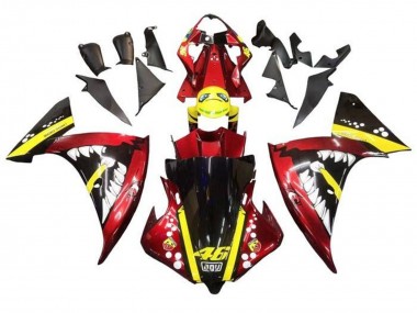 Buy 2012-2014 Yamaha YZF 1000 R1 Motorcycle Fairings - Red Yellow Black Shark UK