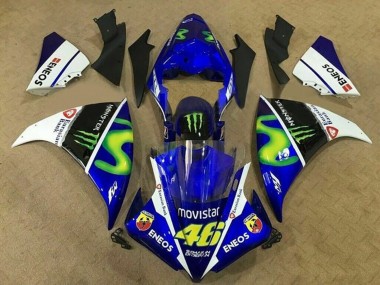 Buy 2012-2014 Yamaha YZF 1000 R1 Motorcycle Fairings - Blue White Black Green MoviStar Monster ENEOS UK