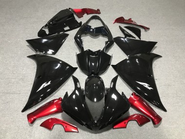 Buy 2012-2014 Yamaha YZF 1000 R1 Motorcycle Fairings - Glossy Black Red UK